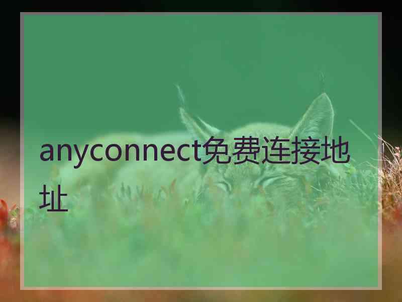 anyconnect免费连接地址