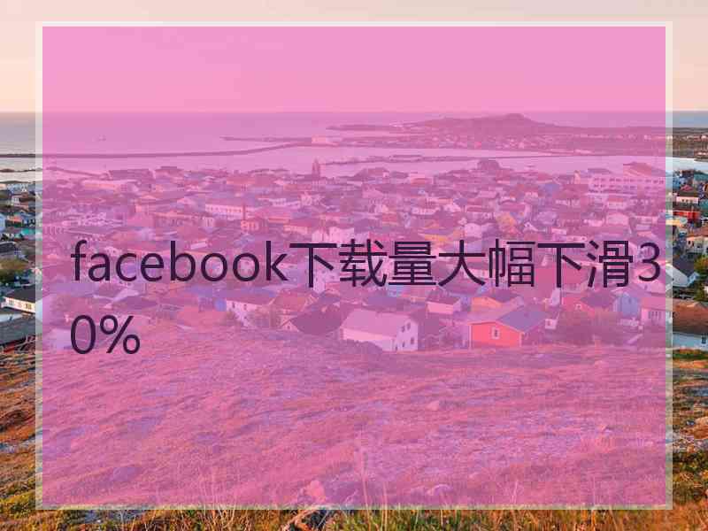 facebook下载量大幅下滑30%
