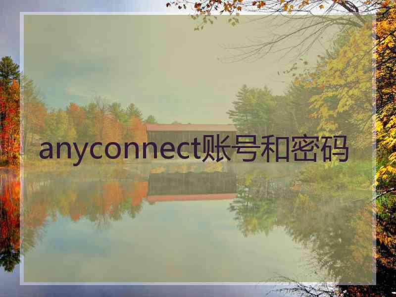 anyconnect账号和密码