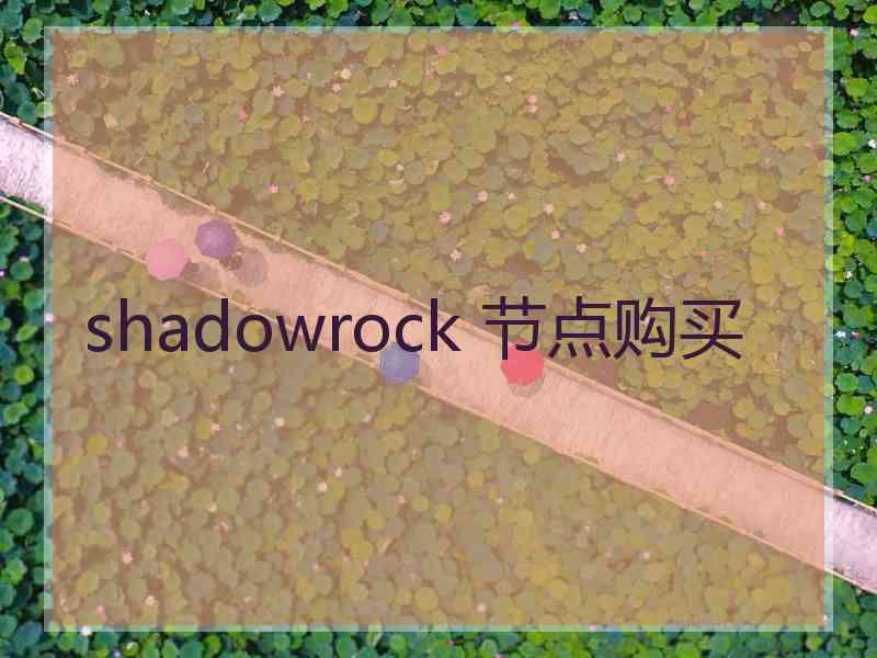 shadowrock 节点购买