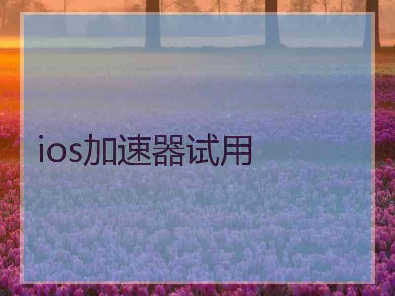 ios加速器试用