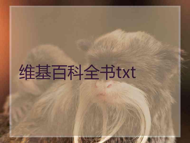 维基百科全书txt