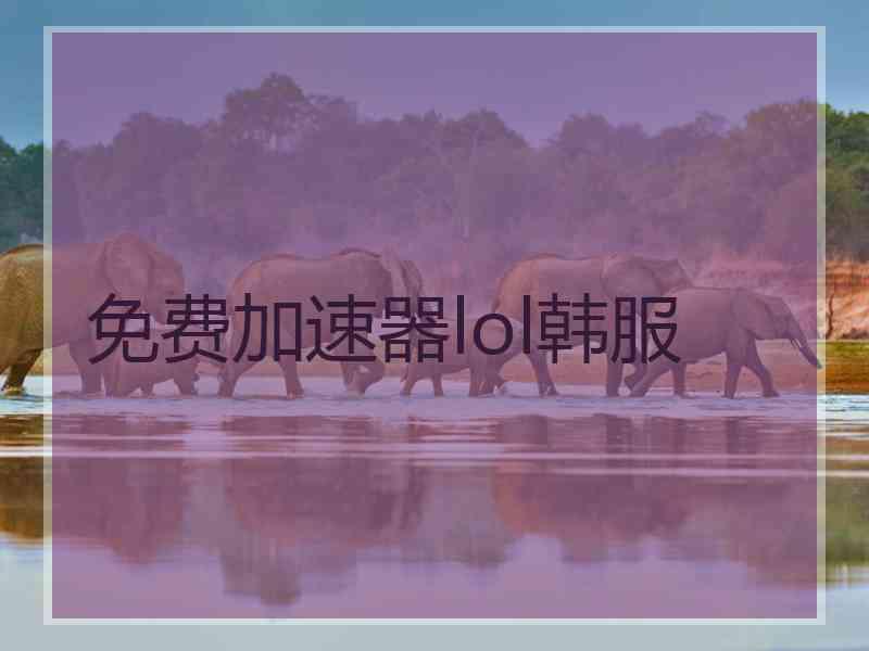 免费加速器lol韩服