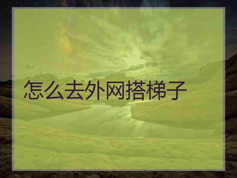 怎么去外网搭梯子