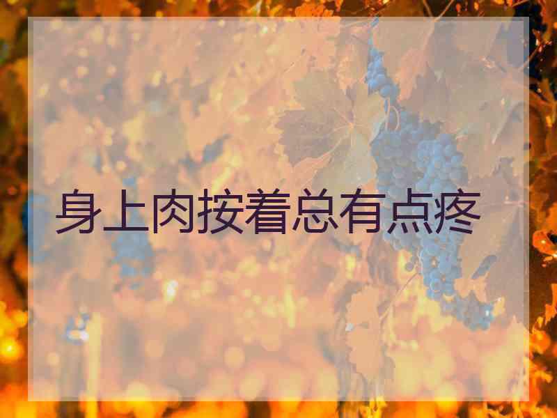 身上肉按着总有点疼