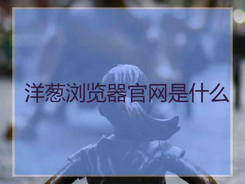 洋葱浏览器官网是什么