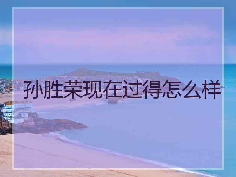 孙胜荣现在过得怎么样