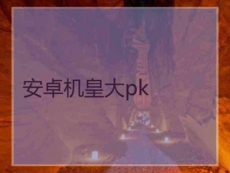 安卓机皇大pk