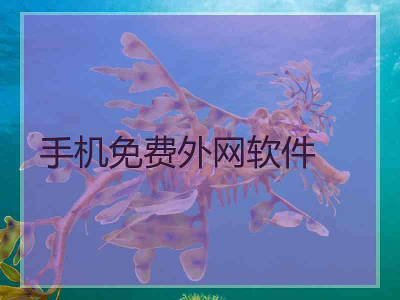 手机免费外网软件