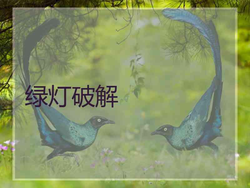 绿灯破解