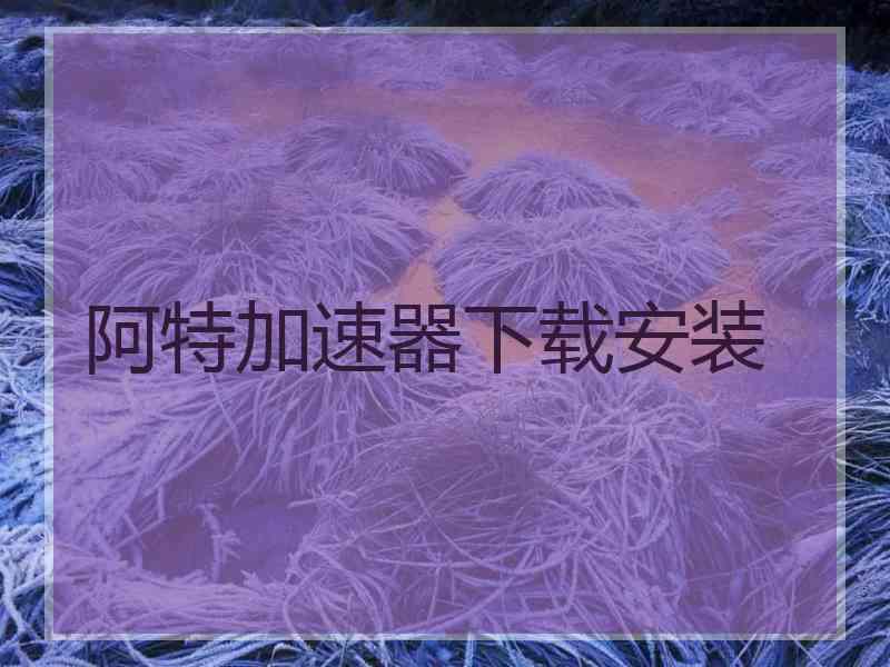 阿特加速器下载安装