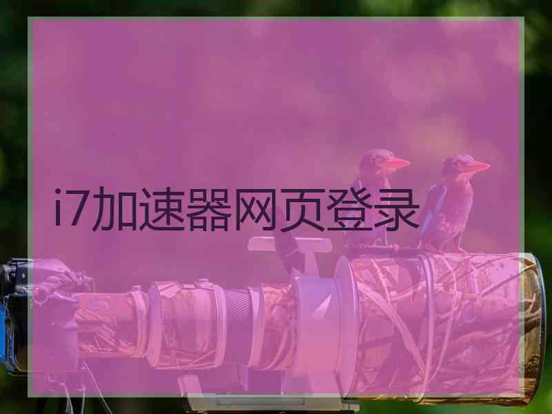 i7加速器网页登录