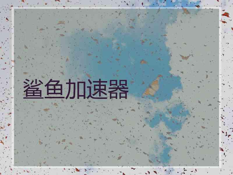 鲨鱼加速器