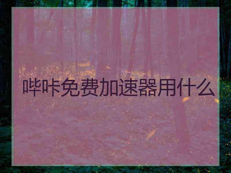 哔咔免费加速器用什么