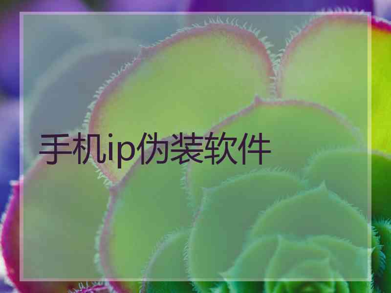 手机ip伪装软件