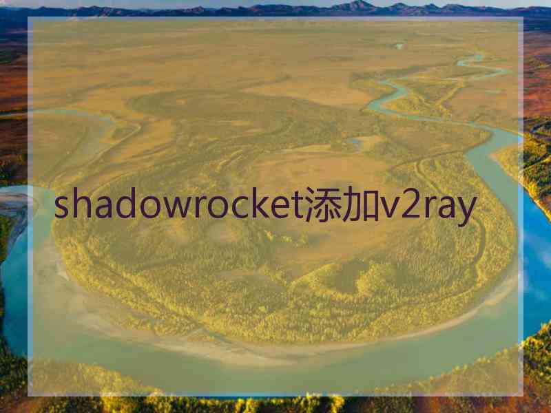 shadowrocket添加v2ray