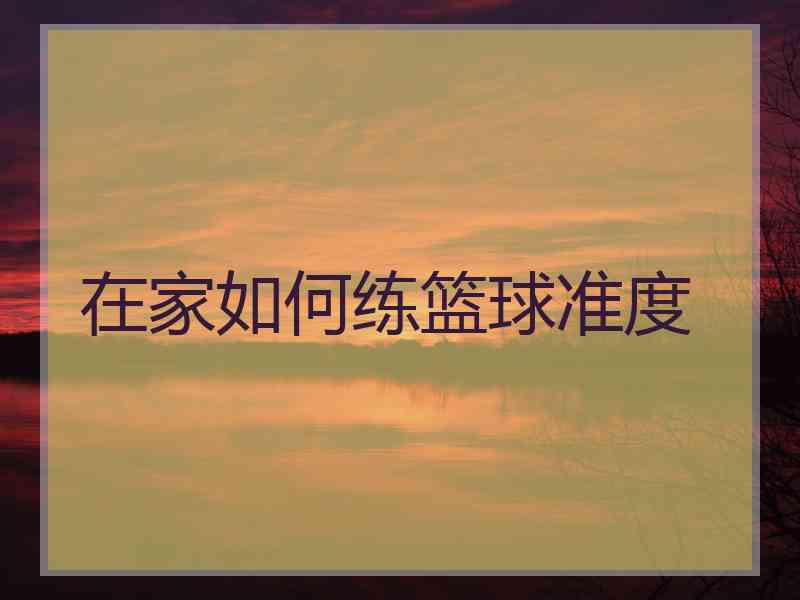 在家如何练篮球准度