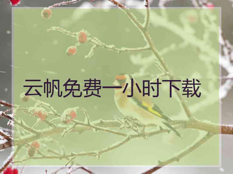 云帆免费一小时下载