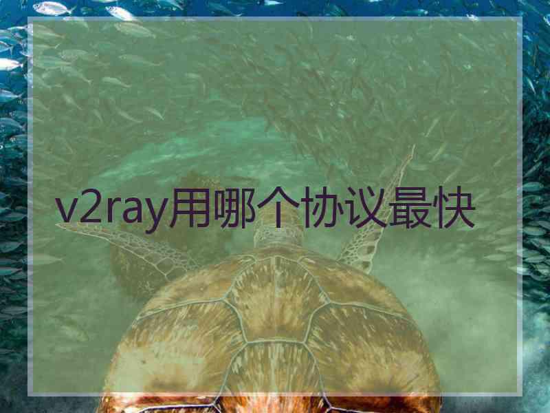 v2ray用哪个协议最快
