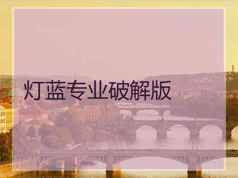 灯蓝专业破解版