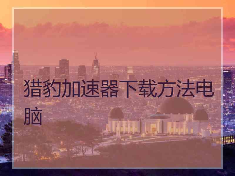 猎豹加速器下载方法电脑