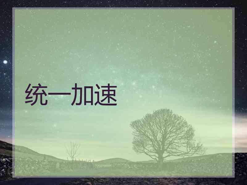 统一加速