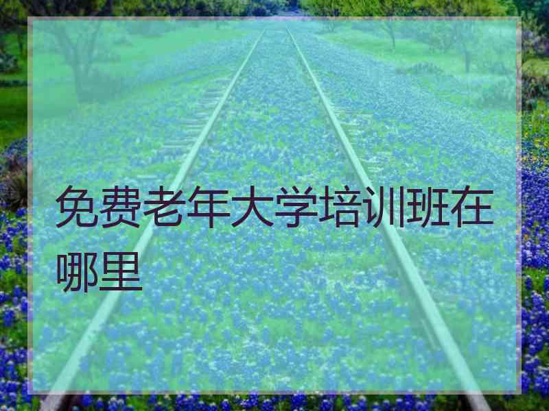 免费老年大学培训班在哪里