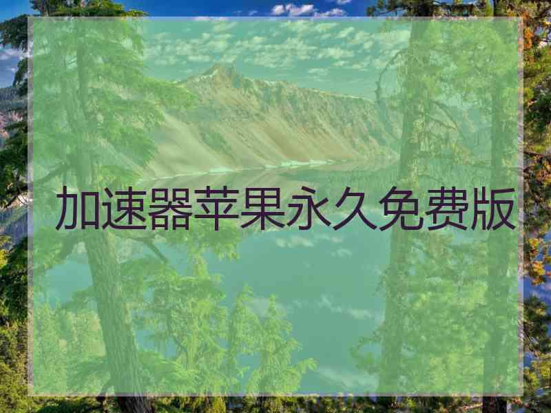 加速器苹果永久免费版