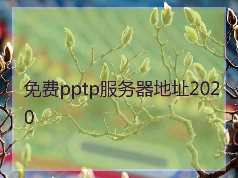 免费pptp服务器地址2020