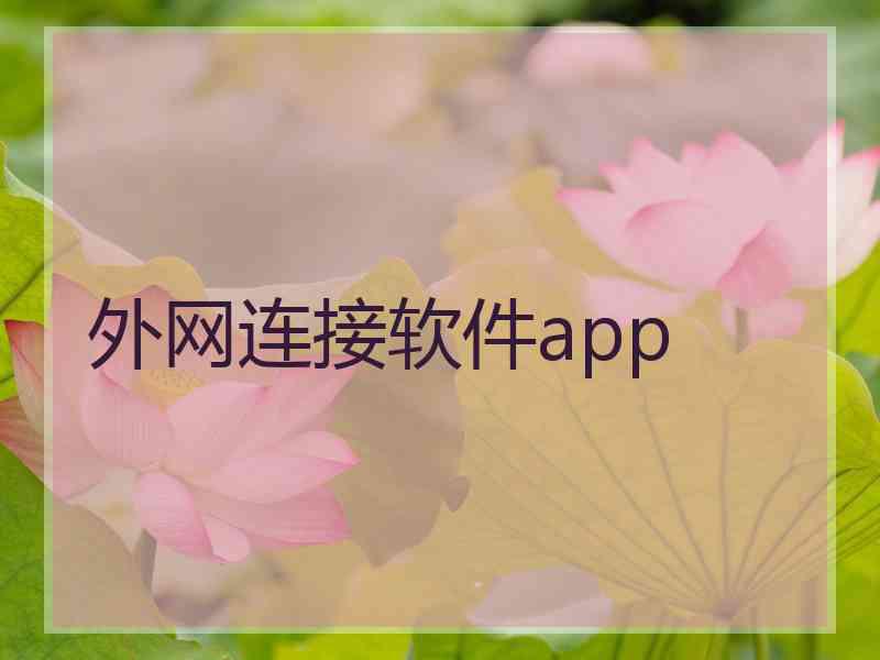 外网连接软件app