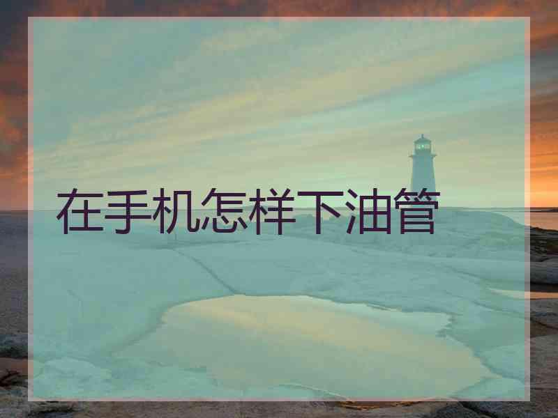 在手机怎样下油管
