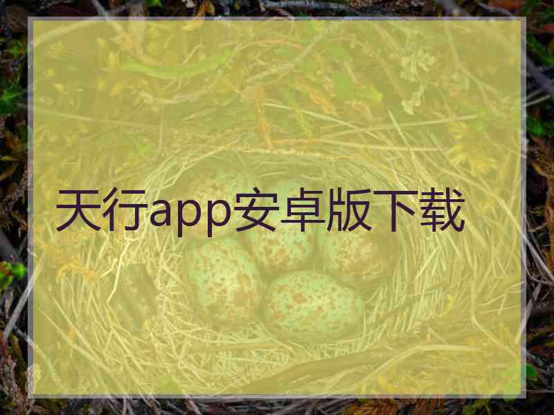 天行app安卓版下载