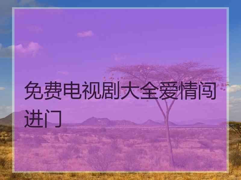 免费电视剧大全爱情闯进门