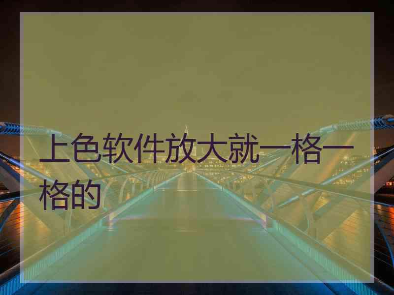 上色软件放大就一格一格的