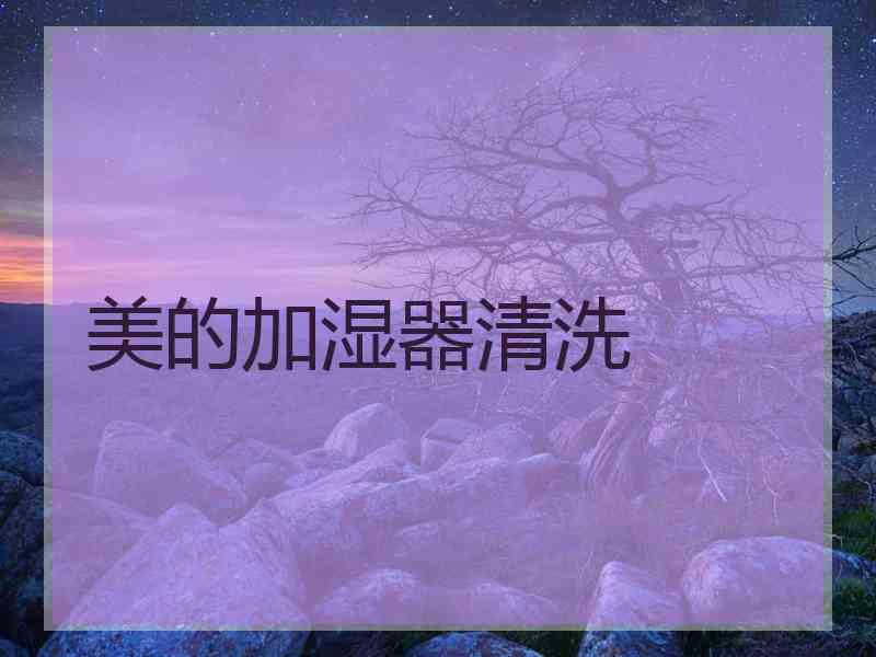 美的加湿器清洗