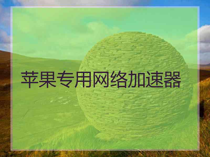 苹果专用网络加速器