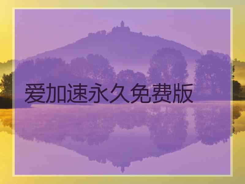 爱加速永久免费版