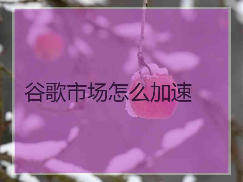 谷歌市场怎么加速