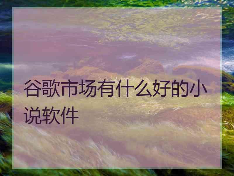 谷歌市场有什么好的小说软件