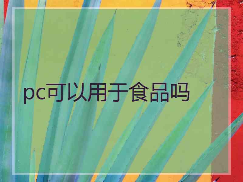 pc可以用于食品吗