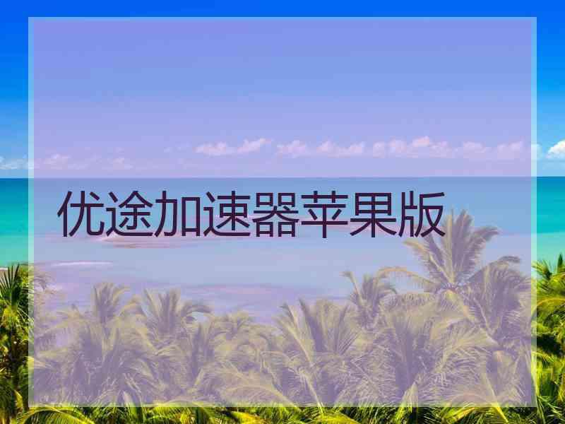 优途加速器苹果版