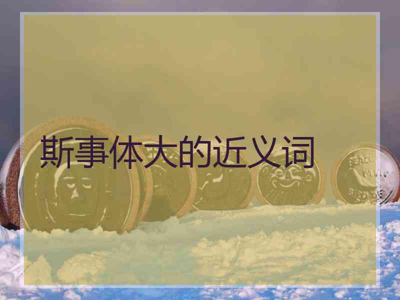 斯事体大的近义词