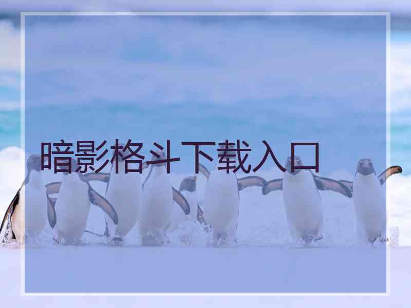 暗影格斗下载入口