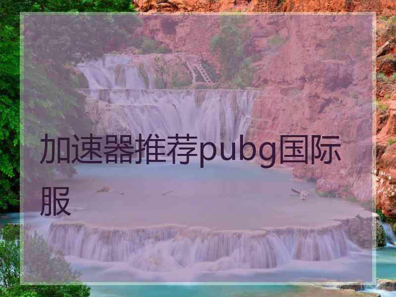 加速器推荐pubg国际服