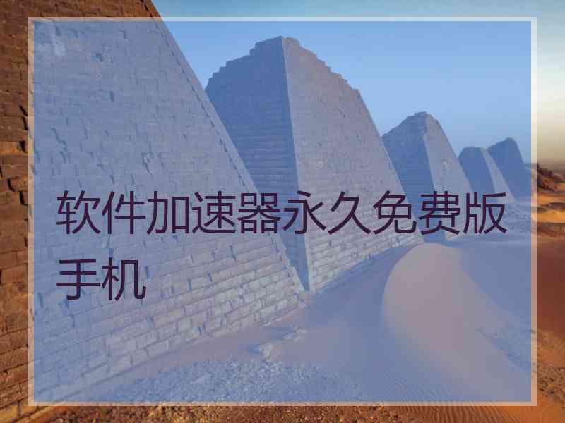 软件加速器永久免费版手机