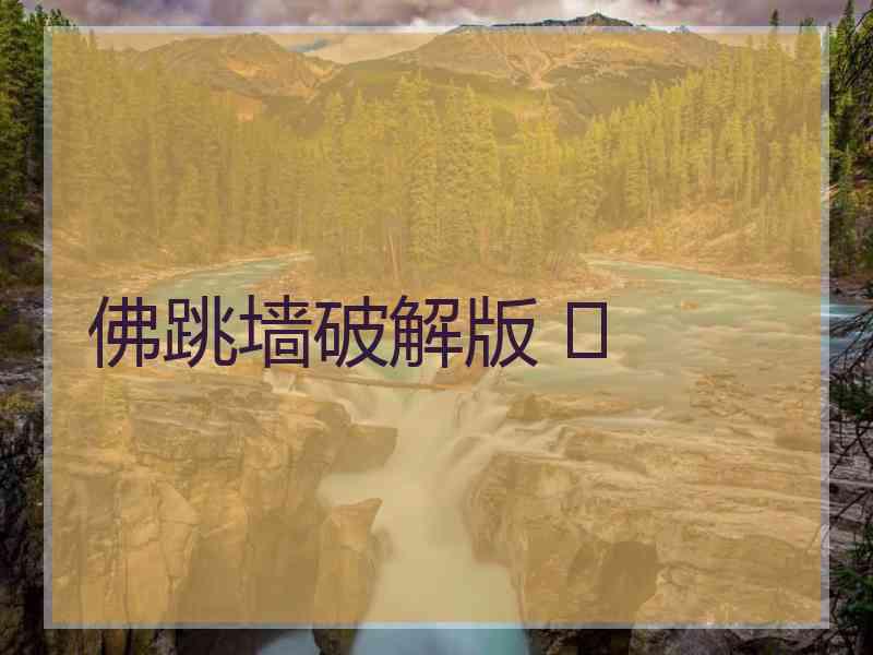 佛跳墙破解版 	