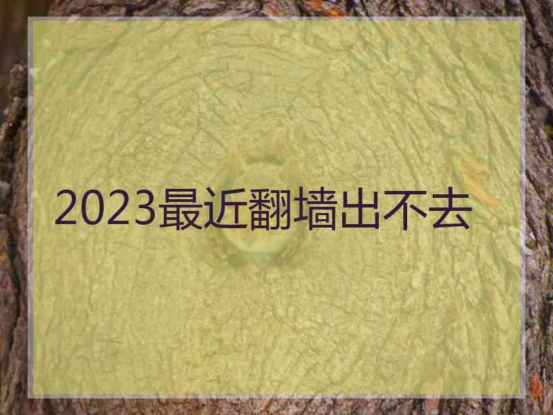 2023最近翻墙出不去