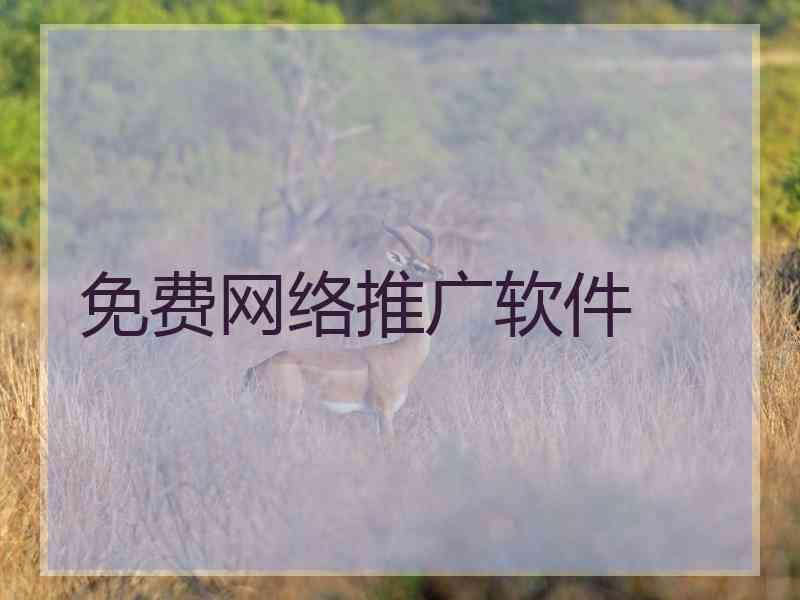 免费网络推广软件