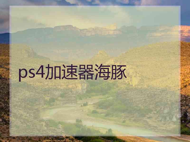 ps4加速器海豚
