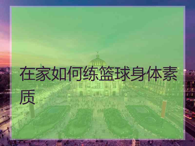 在家如何练篮球身体素质